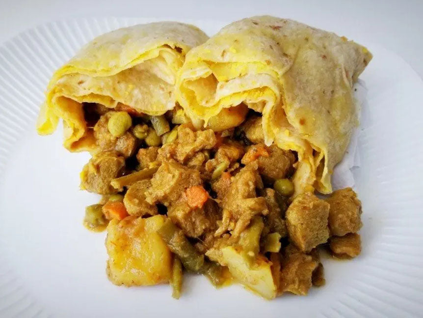 Soya, Peas & Carrots Roti Wrap (Veg-3) – Alima's Pickup